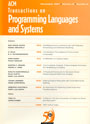 ACM Trans. On Programming Lanaguages and Systems